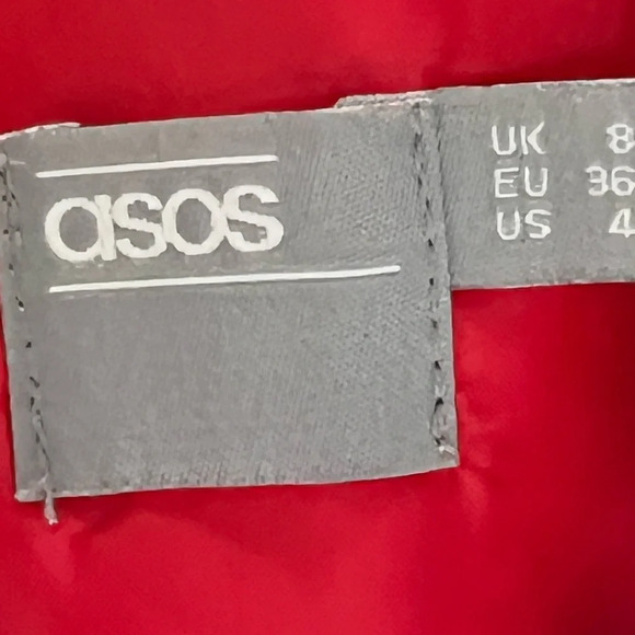 ASOS Red and pink linen blend dress - Picture 9 of 14